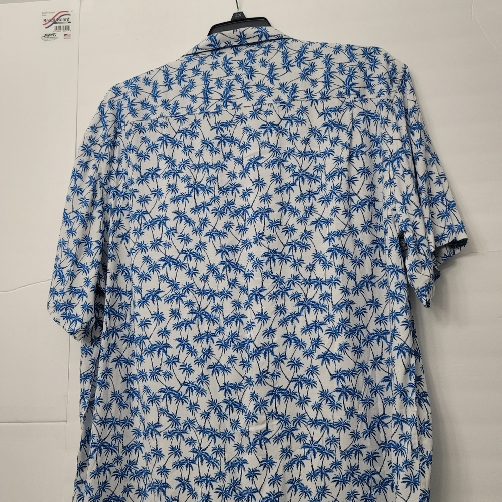 Caribbean Tree Print Short-Sleeve Woven Camp Shirt - Picture 3 of 7